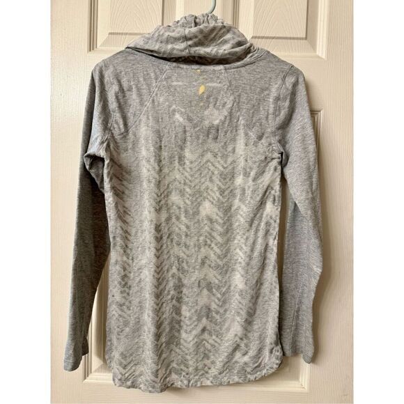 Lole Chevron Cowl Neck Performance Lightweight Long Sleeve Gray Shirt M - Picture 4 of 10